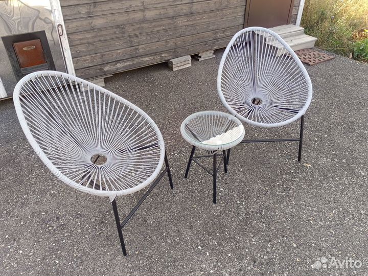 Комплект садовой плетеной мебели для террасы