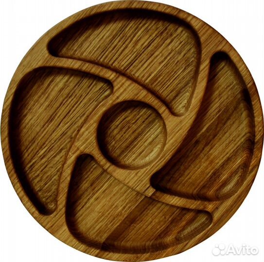 Менажница из дуба в подарочной коробке