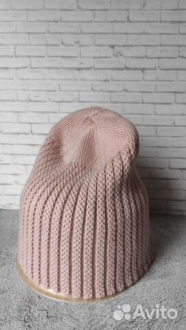 Шапка с разрезом женская с шерстью мериноса