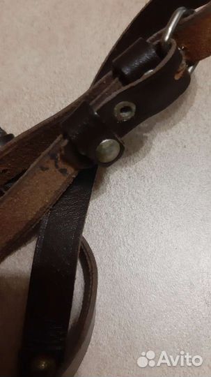 Новые кожанные ремни для переноски плащ- палатки