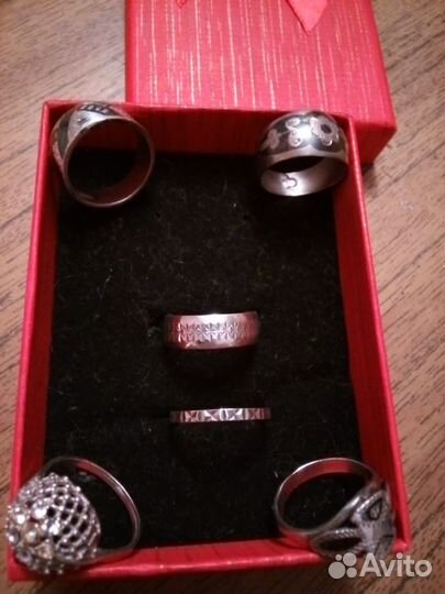 Кольцо серебро