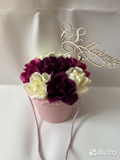 Букет из мыльных роз