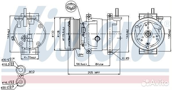 Компрессор кондиционера nissens, 89221