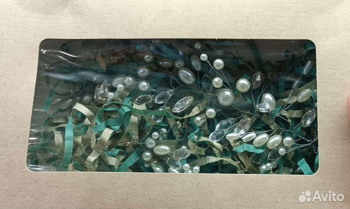 Свадебное украшение в волосы и серьги