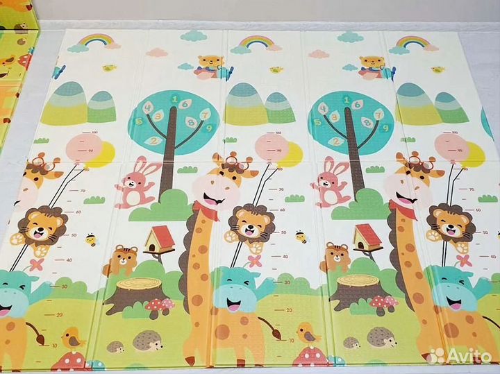 Складной детский коврик, новый (200х180х1 см)