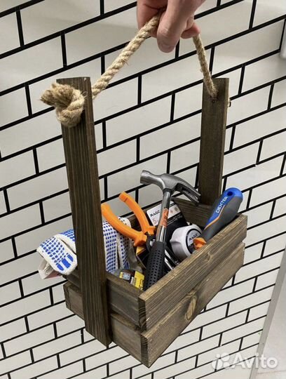 Корзина/кашпо деревянное / декор/ подарок