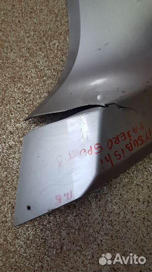 Накладка переднего бампера pajero sport 3