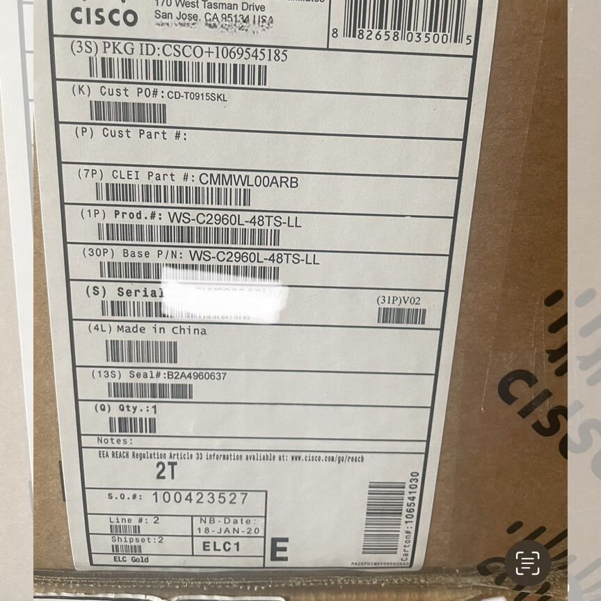 [WS-C2960L-48TS-LL] Коммутатор Cisco Ws-C2960l-48ts-Ll
