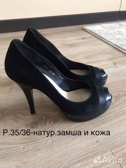 Туфли женские 36 размер натуральная замша