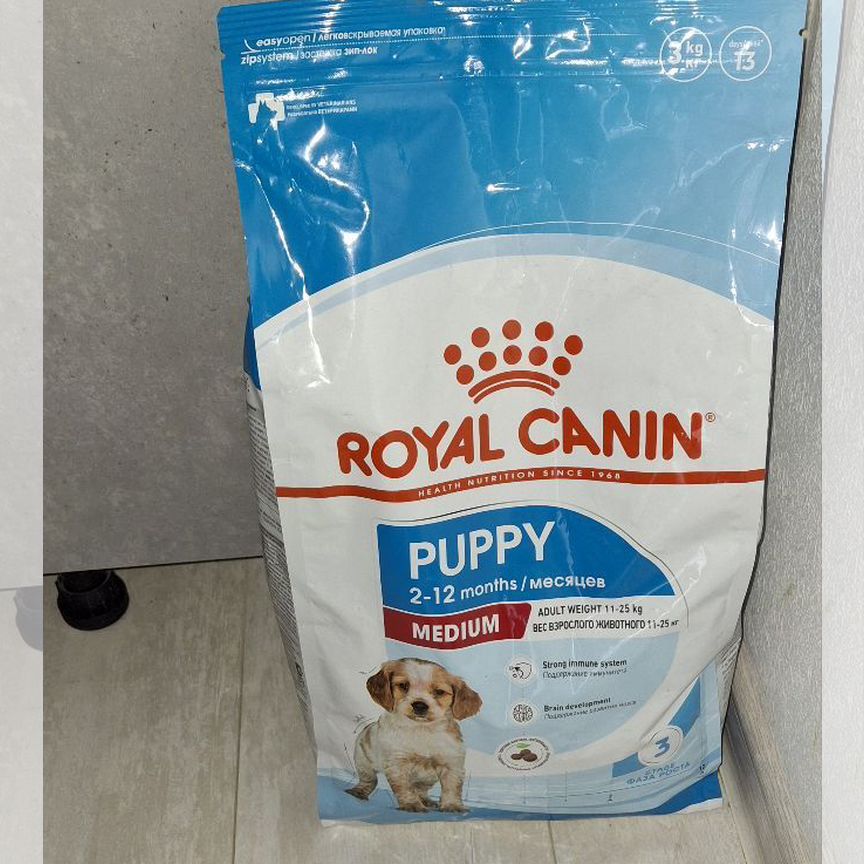 Корм для собак royal canin puppy medium