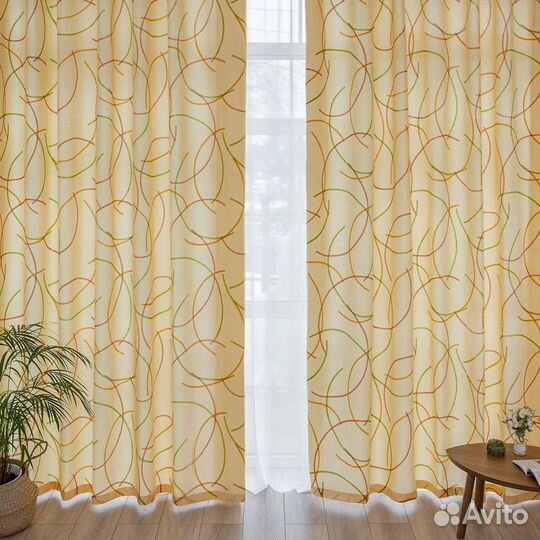 Комплект Шторы + тюль Зилан 480x270 вуаль 300x270