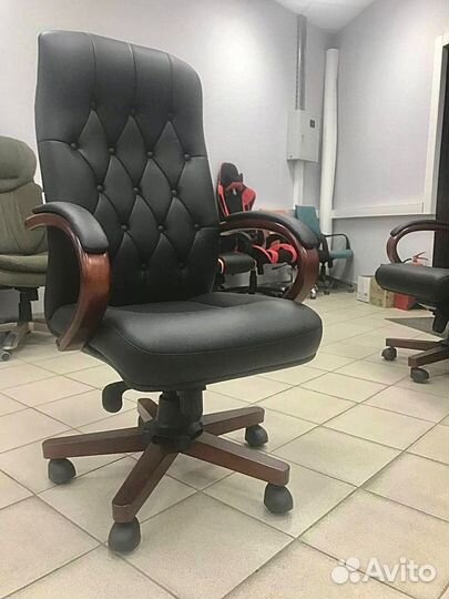 Кресло Monaco wood экокожа