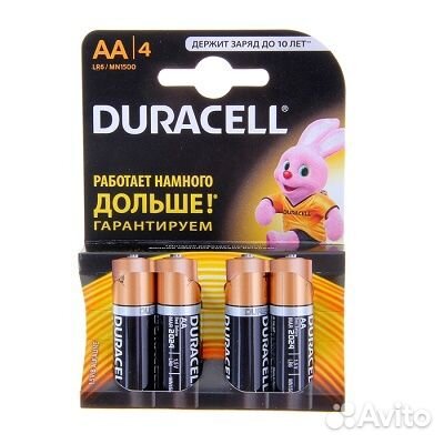 Элемент питания durasel LR6 (аа) бл/4 щелочная