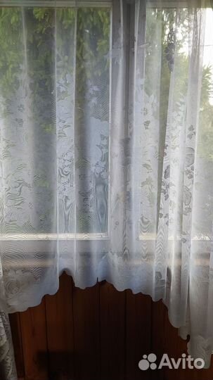 Тюль пакетом на большое окно