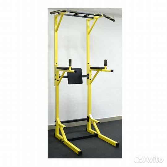 Турник Напольный 3в1 брусья и пресс 200 кг жёлтый