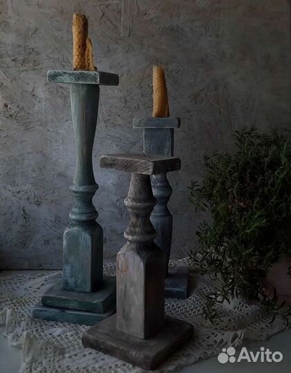 Подсвечник из дерева