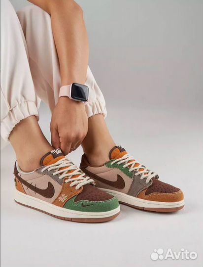 Кроссовки nike air jordan 1 low voodoo