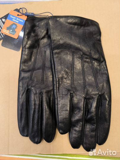 Мужские кожаные перчатки новые