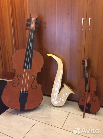 Музыкальные инструменты из картона (муляж)