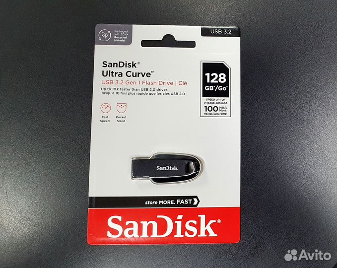 Usb флешка Sandisk Ultra Curve 128GB/100 MB/s