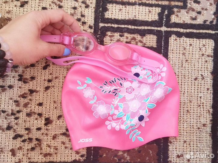 Шапочка и очки для бассейна детские