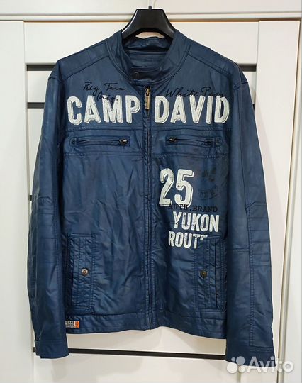 Куртка кожаная steel blue.Camp David. Оригинал