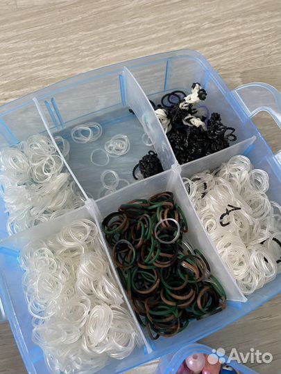 Резинки для плетения, станки, бусины, органайзеры