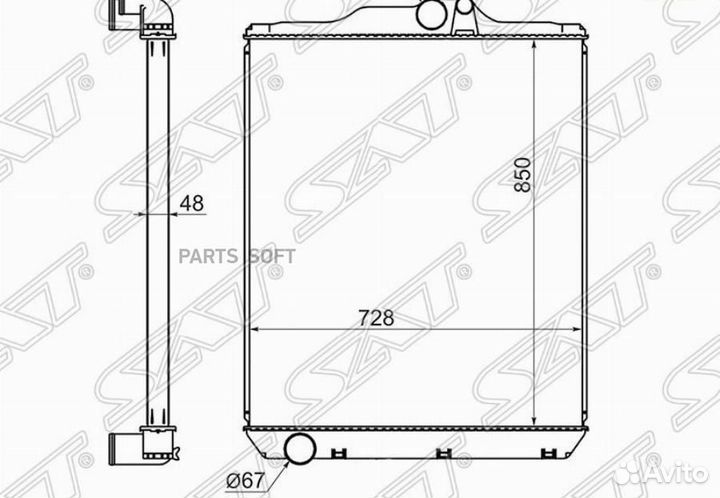 Радиатор охлаждения Митсубиси Фусо Супер 96
