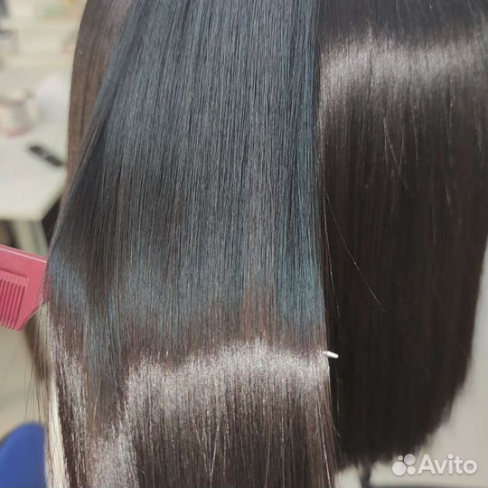 Кератиновое выпрямление волос