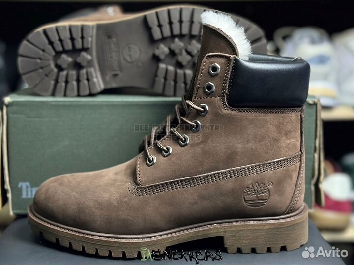 Ботинки Timberland зимние коричневые 41-45