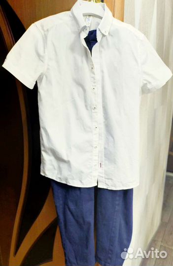 Школьные рубашка, брюки на рост 152-158