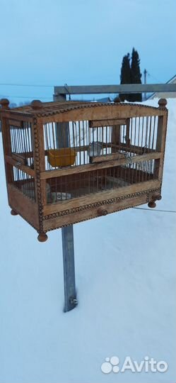 Клетка дубовая для птиц