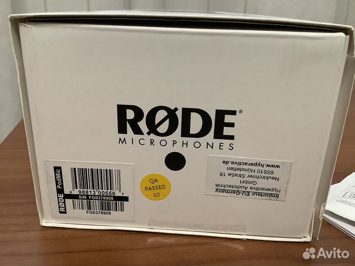 XLR микрофон rode podmic