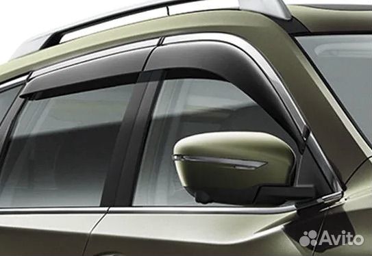 Хром ветровики (дефлекторы окон) Хундай Крета