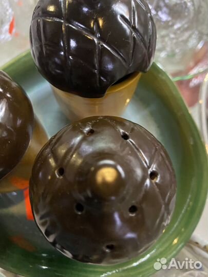 Набор для специй желуди СССР керамика