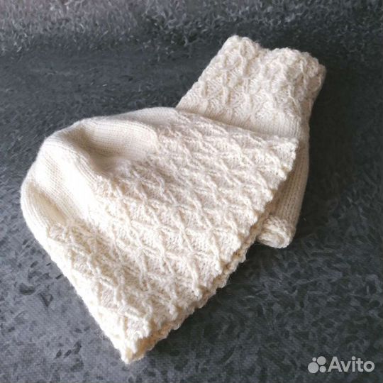 Шапка вязаная для девочки и снуд 50-52