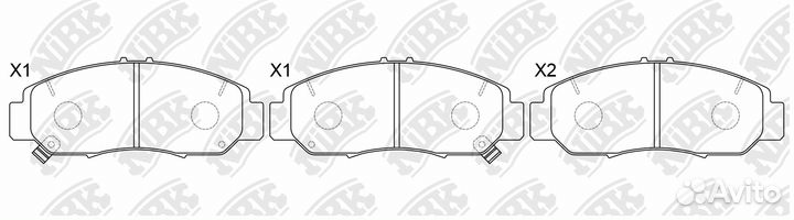 Колодки тормозные honda civic 01-05/FR-V 1.7-2.2 0