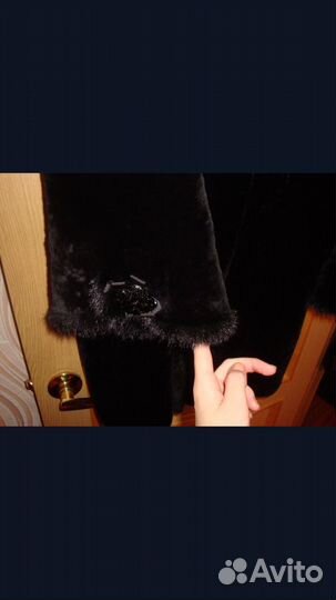Шуба мутоновая с норкой