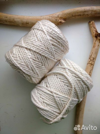 Верёвка хлопковая 4 мм для макраме