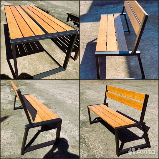 Уличная садовая мебель в стиле лофт