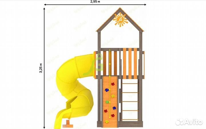 Игровая площадка Панда Фани Tower с трубой