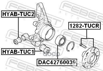 Подшипник ступицы DAC42760039 DAC42760039 Febest