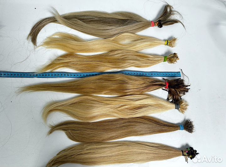 Волосы для наращивания блонд бу