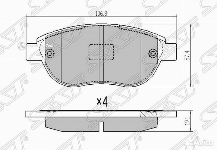 Колодки передние Citroen Berlingo C3 C4 Partner 1007 206 207 307 Geely Emgrand ST425235