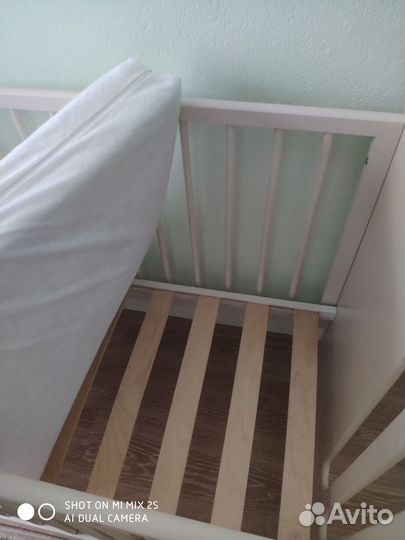 Детская кроватка с матрасом 60*120