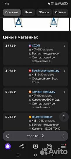 Столик для пикника