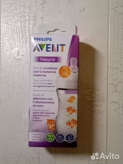 Новая Бутылочка Avent Natural 125 мл, 260мл