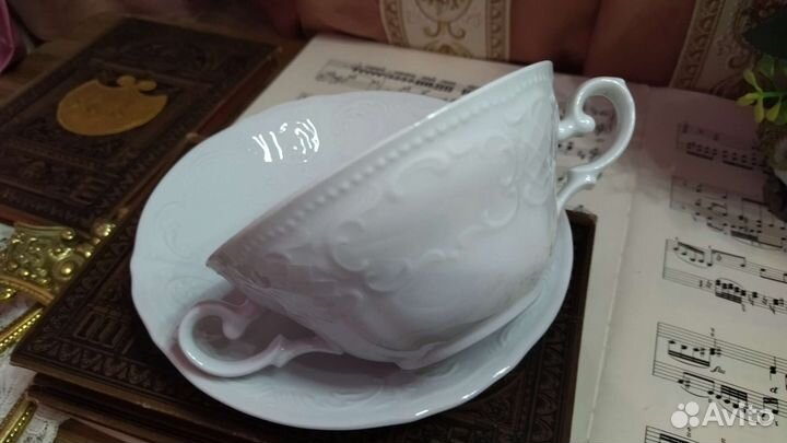 Чашка с блюдцем бульонная Бавария Seltmann Weiden