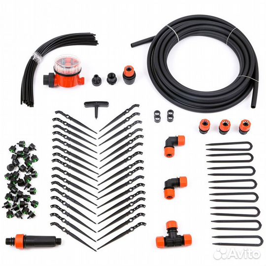 Капельный полив Жук 60 раст. с тайм. от водопровод