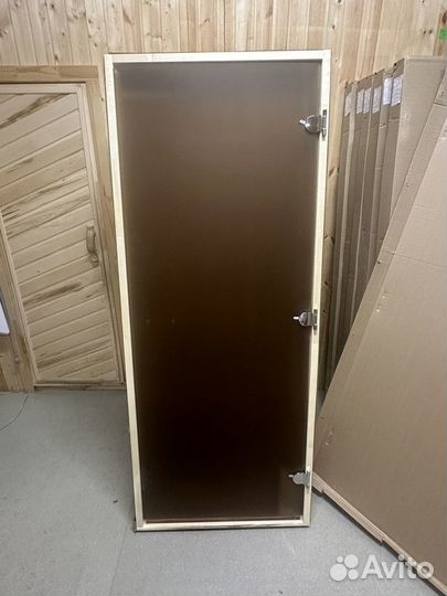 Дверь из каленого стекла бронза 1900*680 8 мм